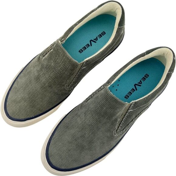 New SeaVees Men Casual Sneakers Grey Velvet Hawthorne Slip-On Cordies 8 US main image 10